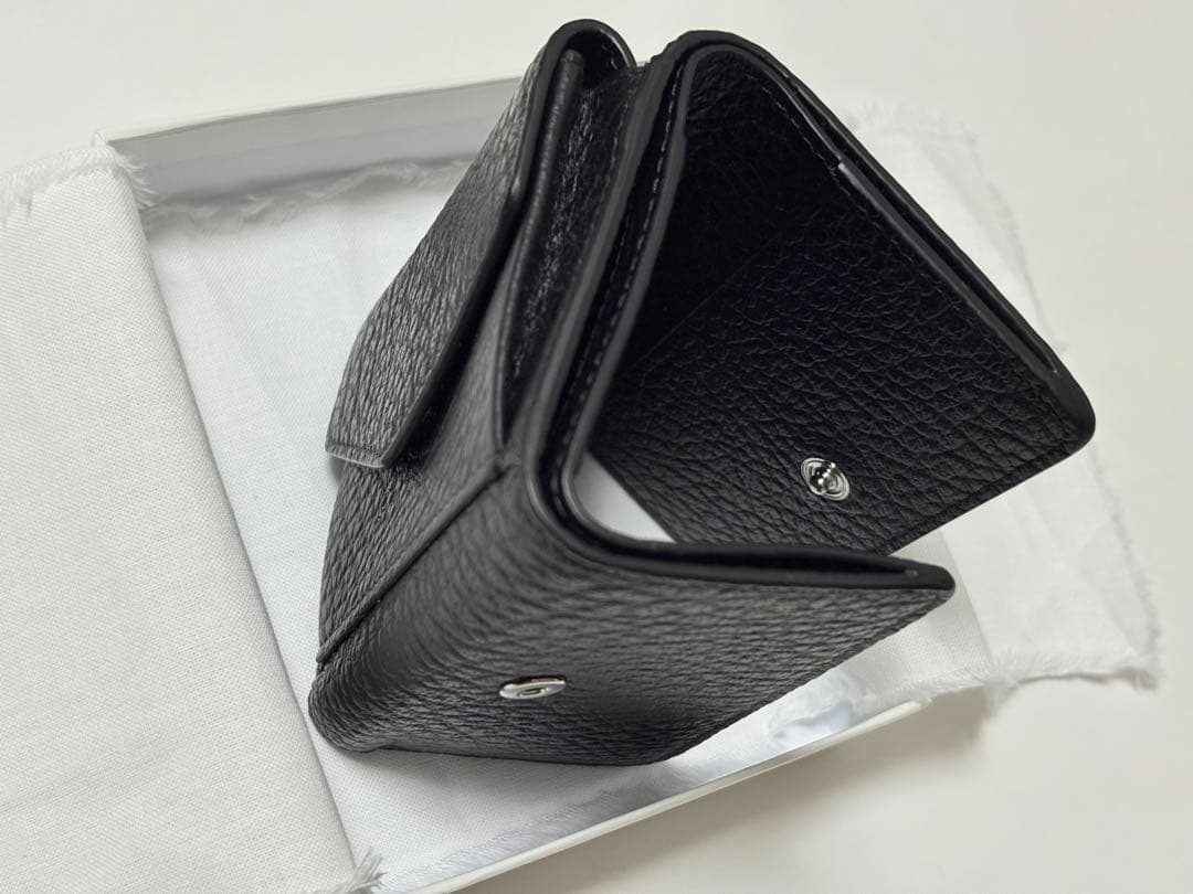 新品《 Maison Margiela 》スリーフォールド ウォレット ブラック
