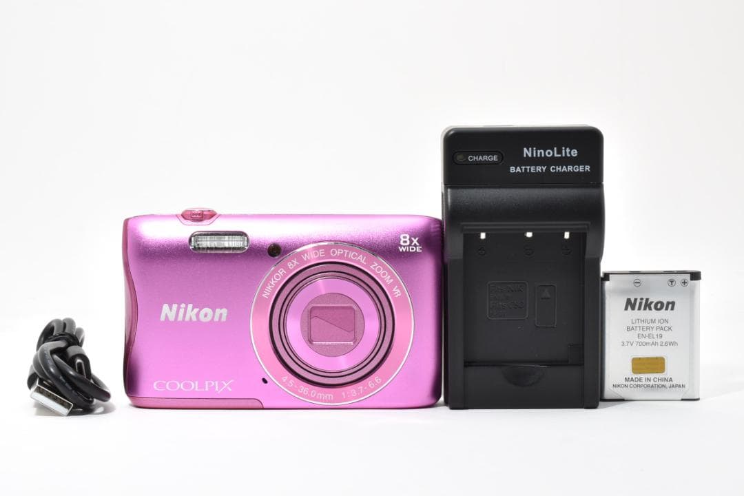 ニコン　Nikon COOLPIX S3700 ピンク　コンパクトデジタルカメラ ニコン、118gの軽量で光学8倍ズーム対応の「COOLPIX S3700」 - 価格.com