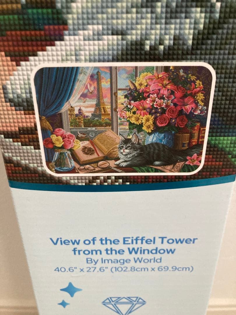 ダイヤモンドアートクラブ　エッフェル塔の窓からの眺め ダイヤモンドアートクラブ エッフェル塔の窓からの眺め View of the