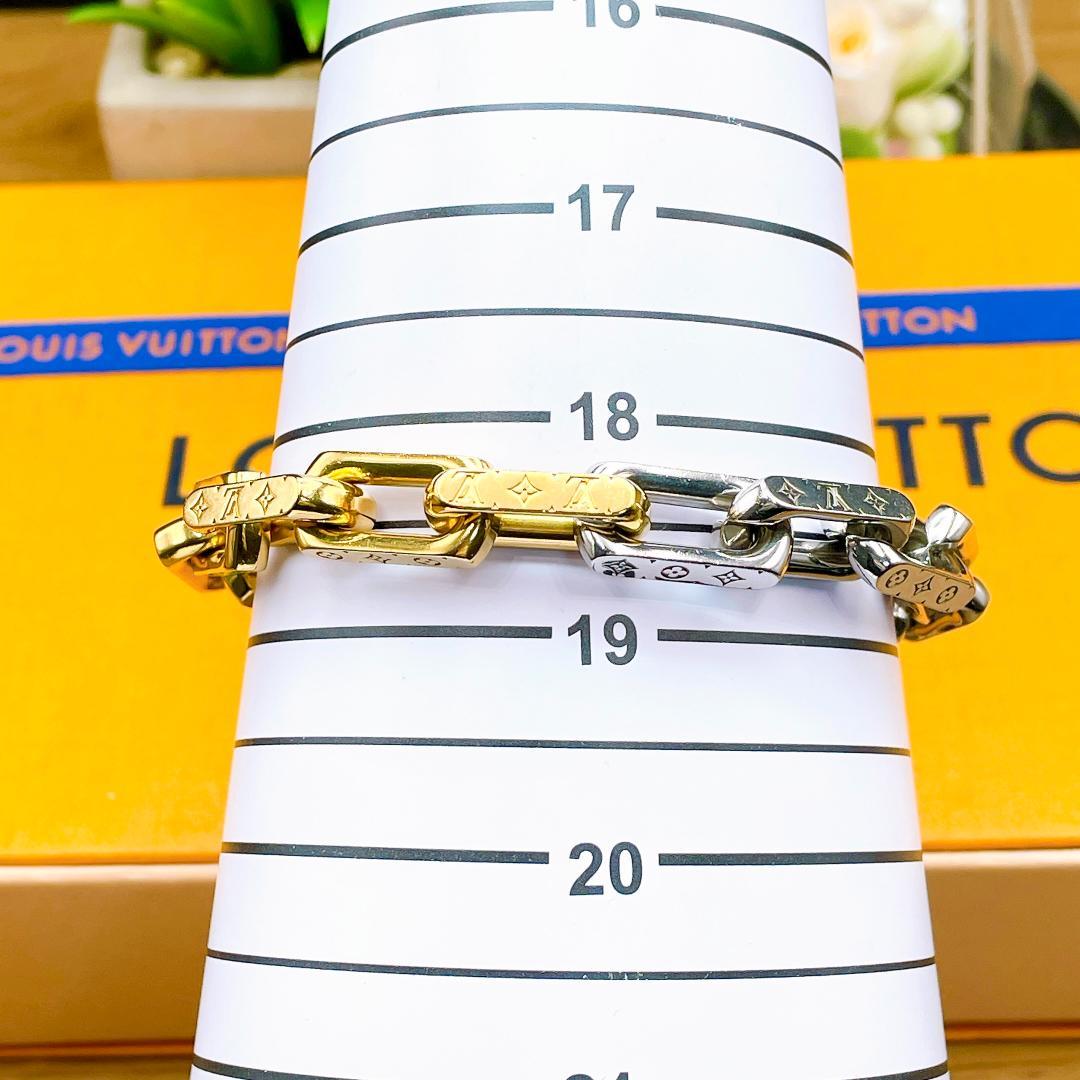 ◇ルイヴィトン◇M1555L モノグラム チェーン ブレスレット L 51.0g