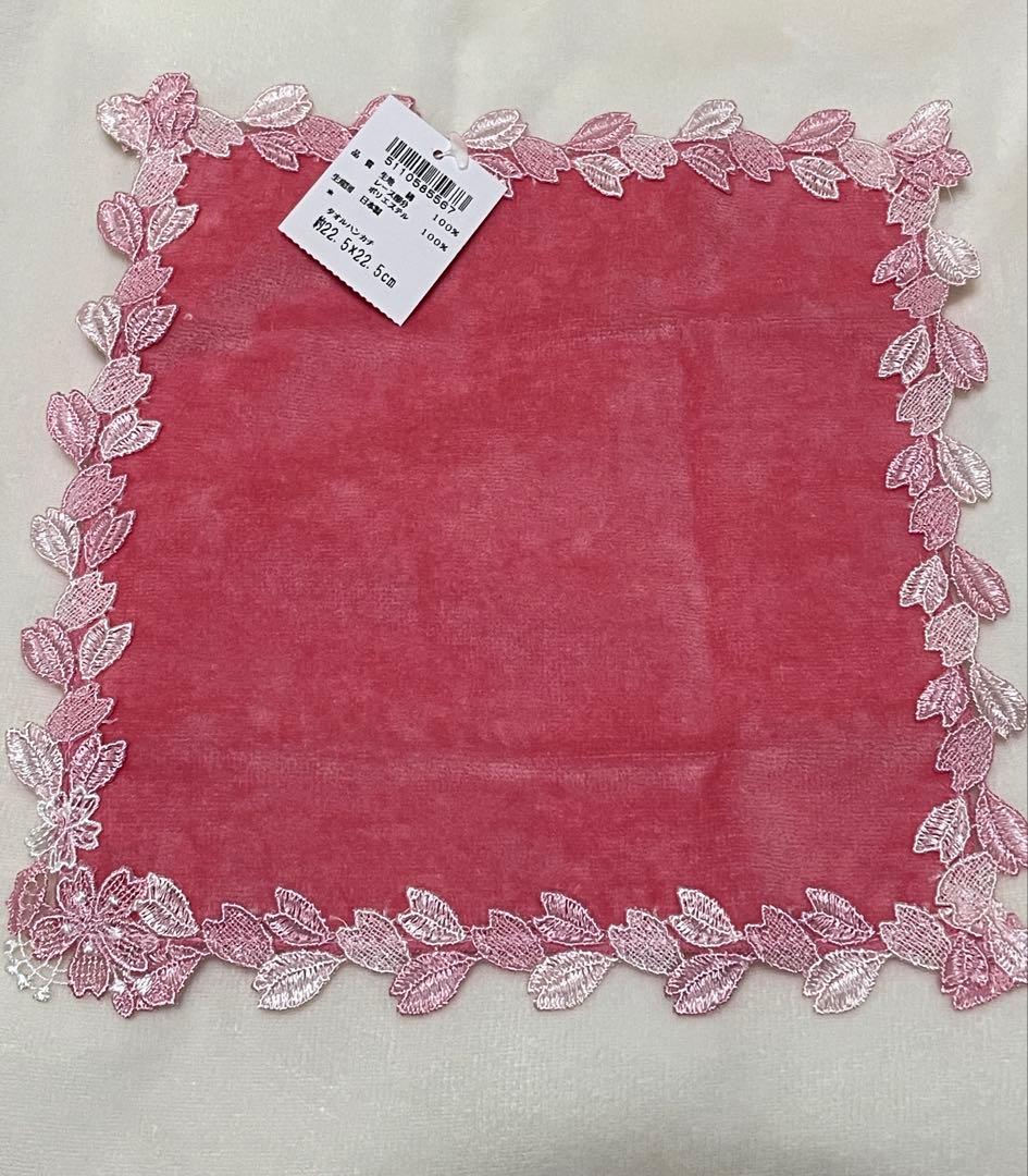 近沢レース ハンカチ 婦人画報別注 春爛漫 桜便り 桜ひらひら 5枚