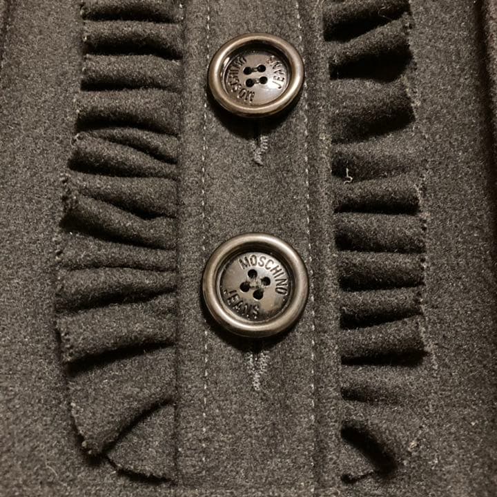 モスキーノ スタンドカラー×フリル ヴィクトリアロングコート