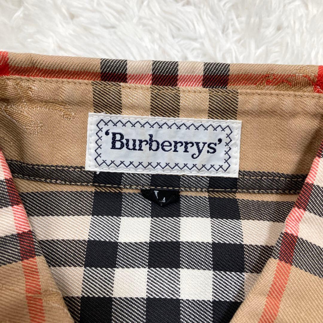 バーバリーズ シャツ シャドーホース ノバチェック ベージュ サイズL
