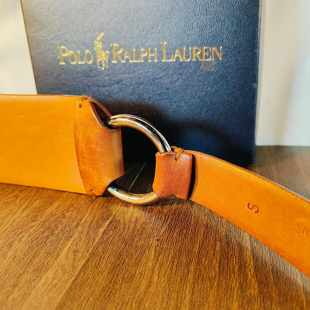 極上品】ポロラルフローレン 高級ドレスベルト イタリア製 シルバー