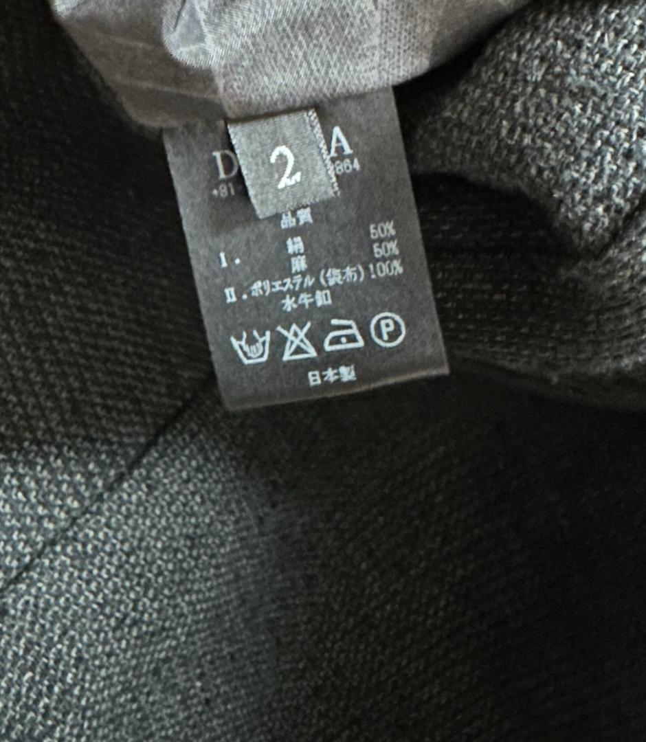 Devoa デヴォア コート シルク リネン クレイジーチェック 2 22SS