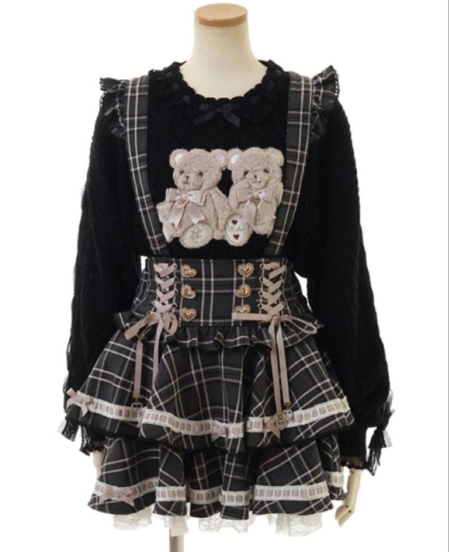 LIZLISA はしごリボンチェックティアードスカパン - メルカリ