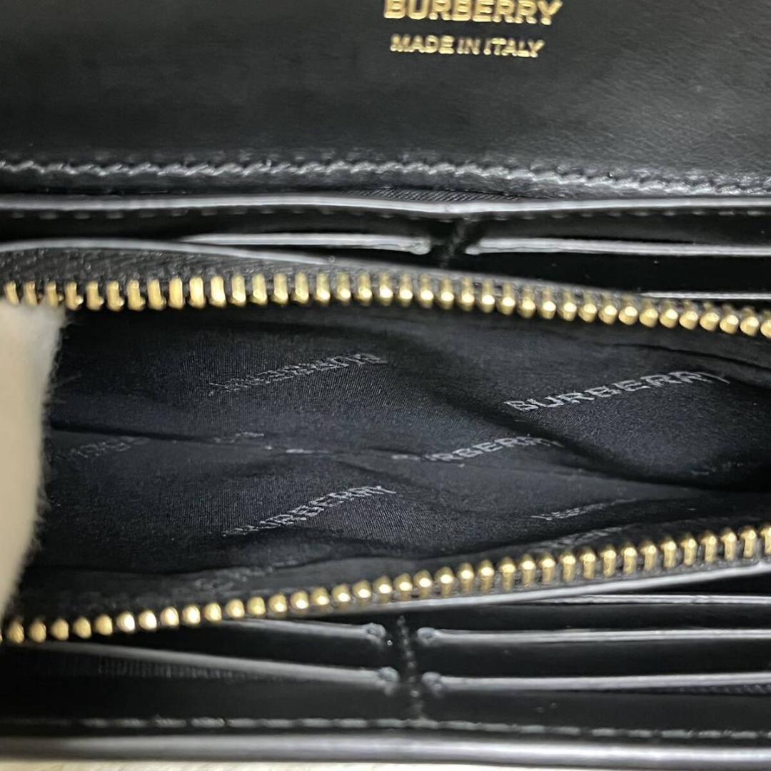 極美品 入手困難 バーバリー クロコ型押し 長財布 TBロゴ金具