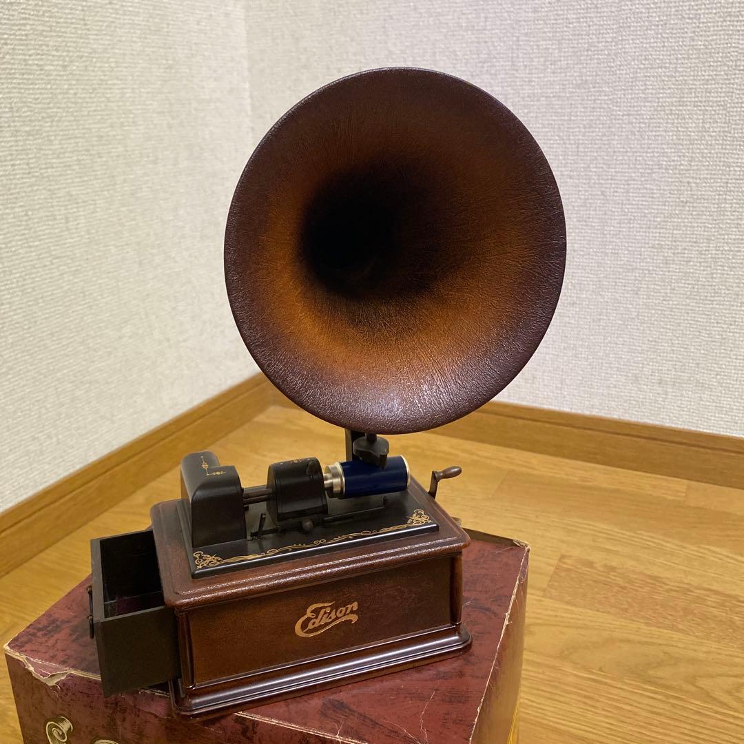 Technics ミニチュア蓄音機 エジソン社オペラ型モデル オルゴール小物