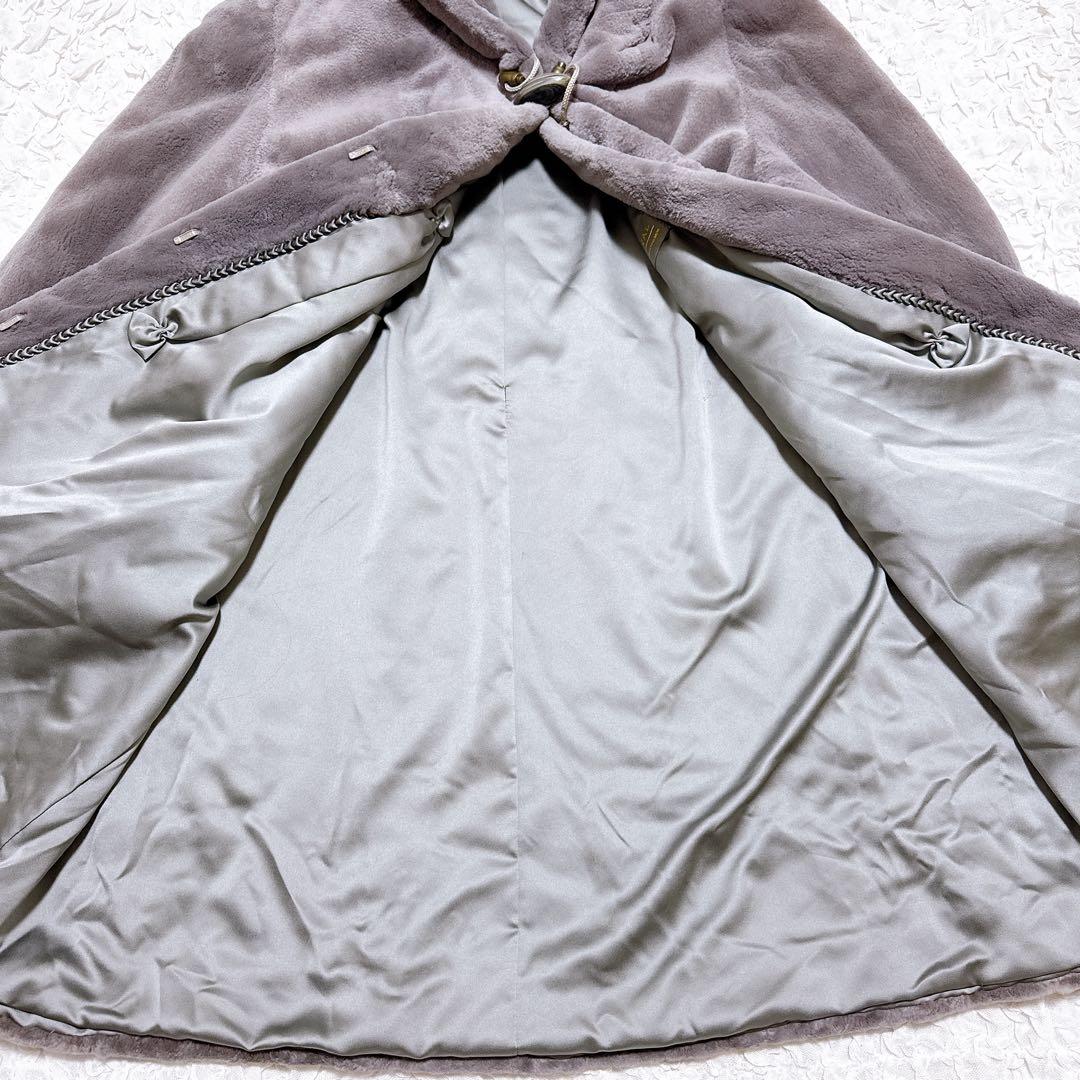 美品 サガミンクロイヤル ロングコート フード シェアードミンク DASCO