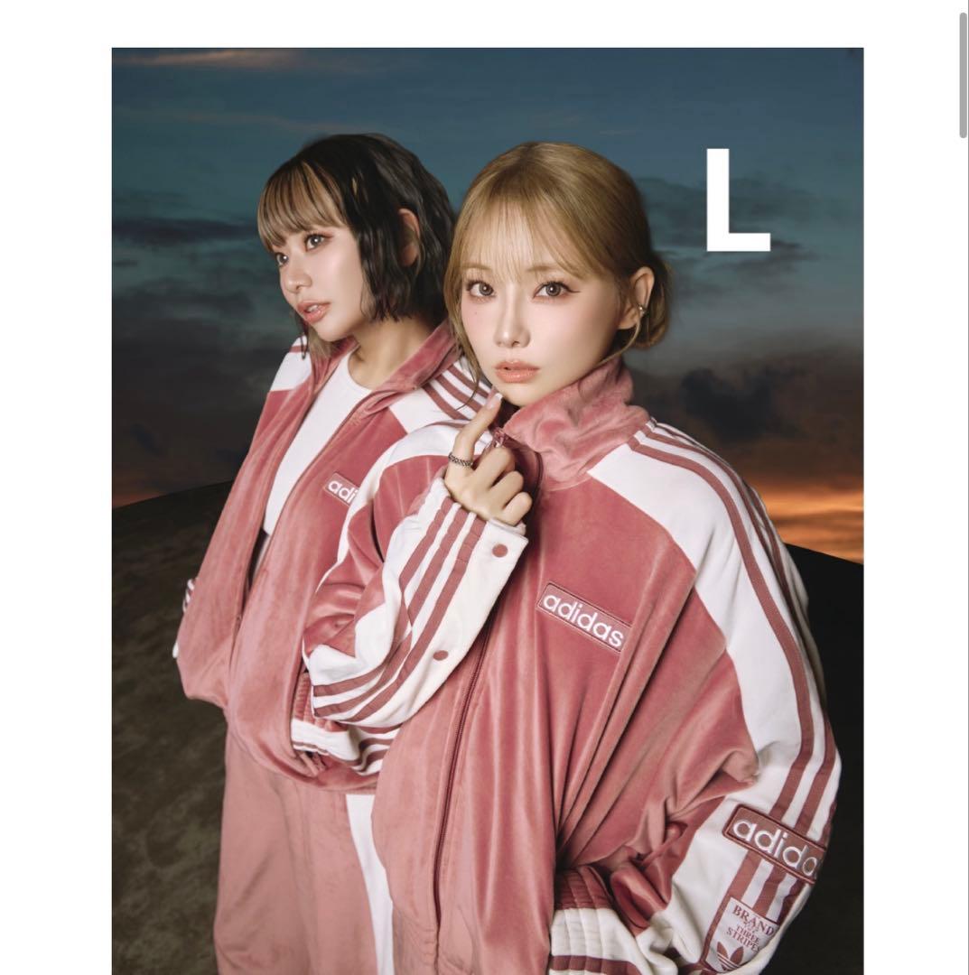 【新品未使用】adidas ベロア トラックジャケット ピンク Lサイズタグ付き 中古・古着通販】adidas (アディダス) ベロアトラックジャケット