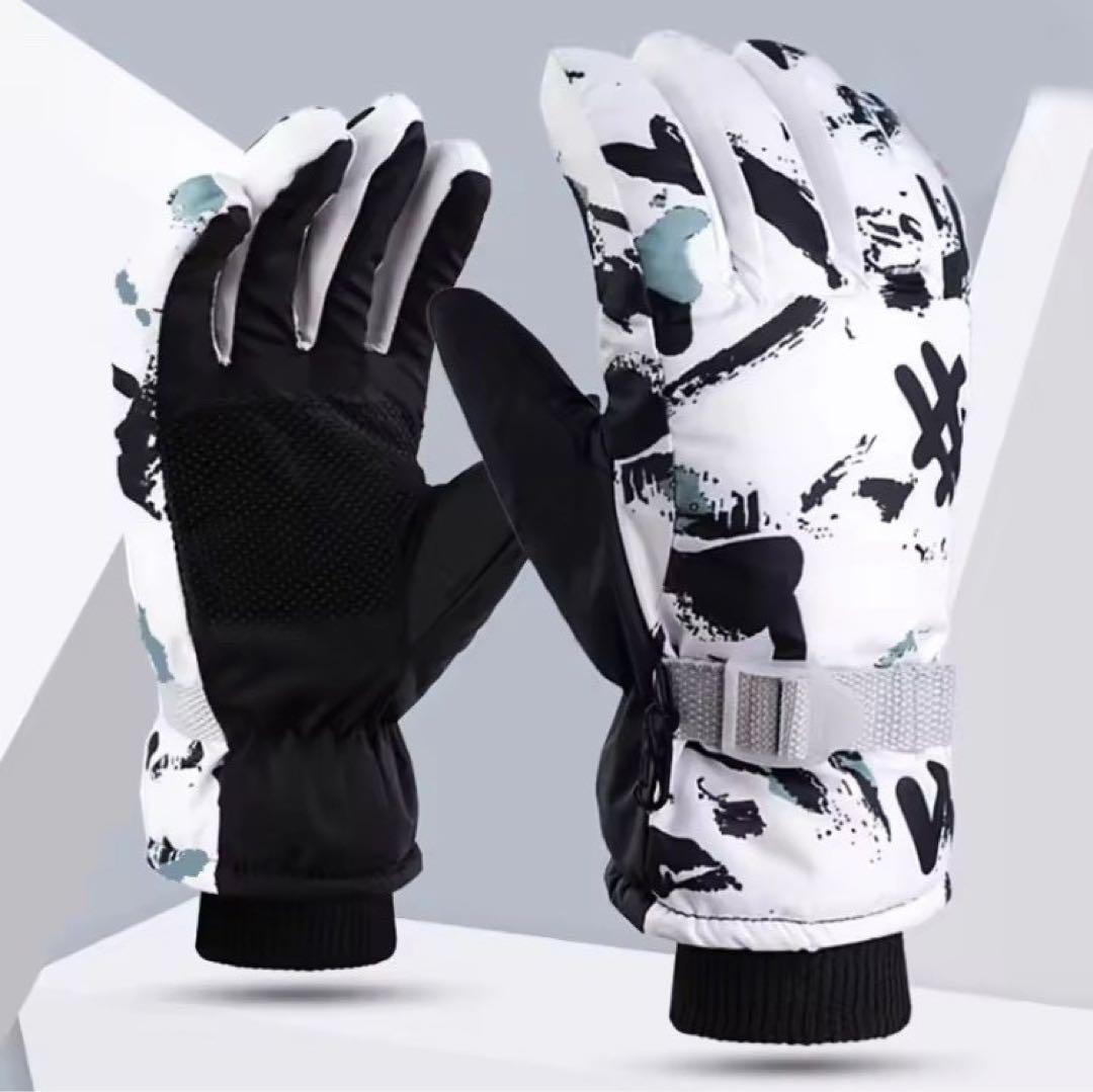 手袋 ゴーグル 2点セット あったか メンズ スポーツ スキー スノボ 白