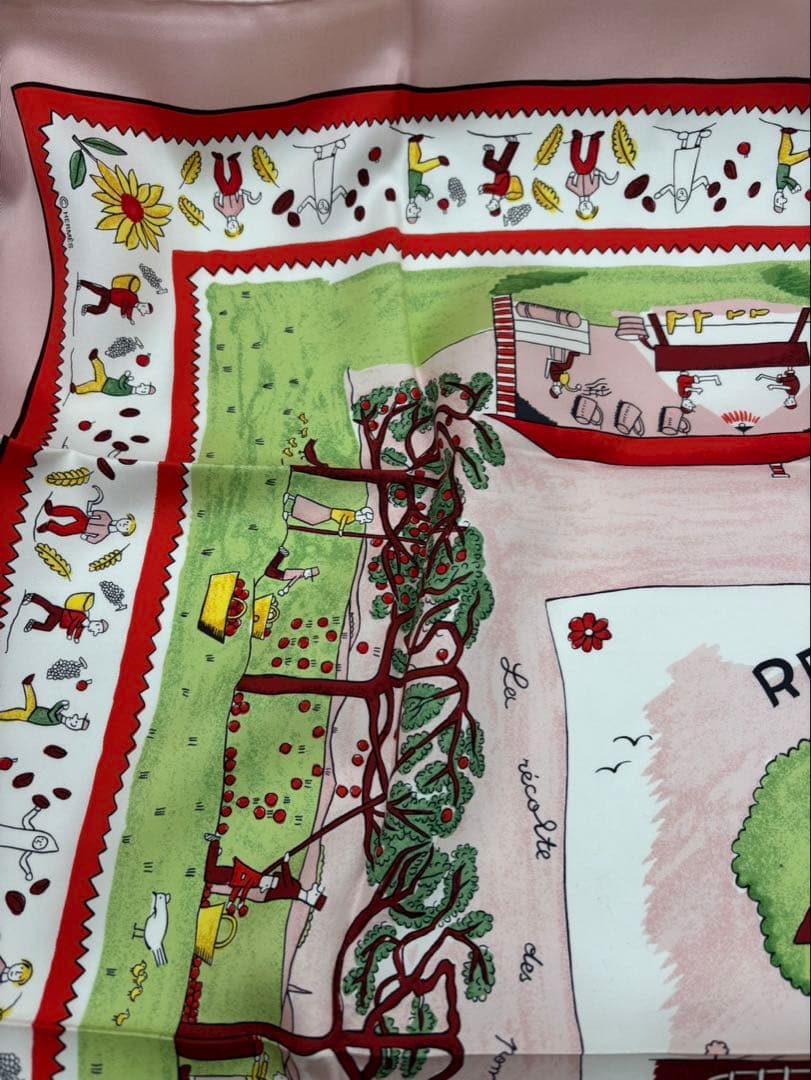 Hermesカレ90 シルクスカーフ RETOUR A LA TERREエルメス