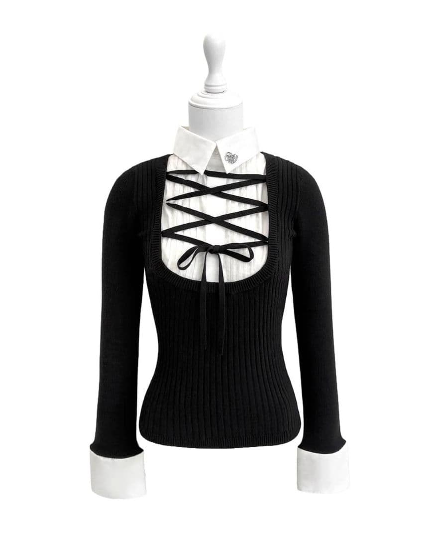 ミシェルマカロン ハニーミュウ レースアップドッキングトップス