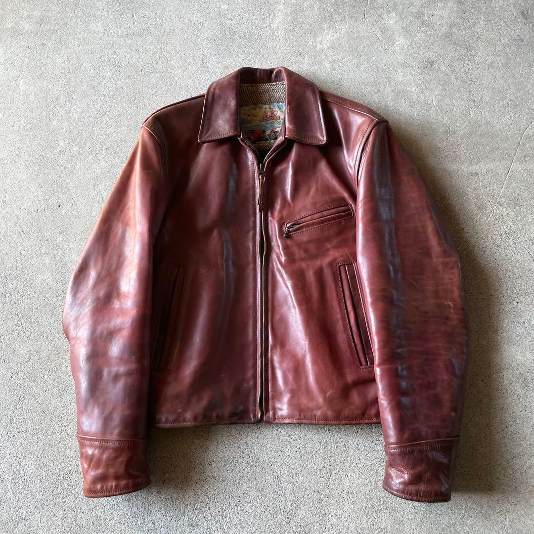 エアロレザー ハーフベルト ホースハイド レザージャケット ブラウン 34 楽天市場】エアロレザー AERO LEATHER エリートコレクション Halfbelt