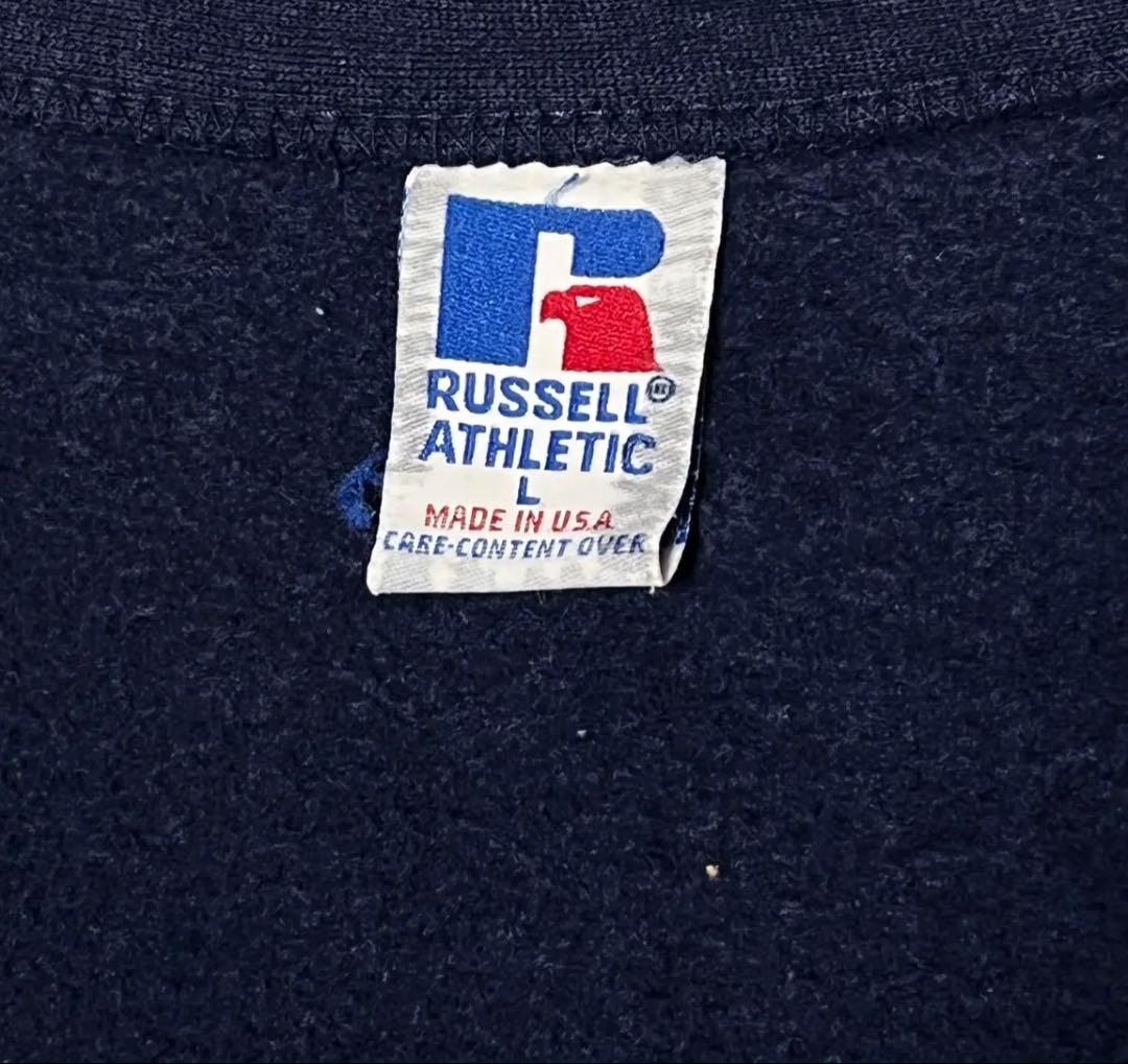 90's USA製 Russell”無地”スウェット カーディガン ラッセル