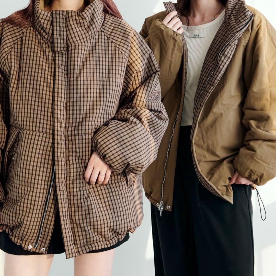 kastane チェック中綿リバーシブルアウター - メルカリ