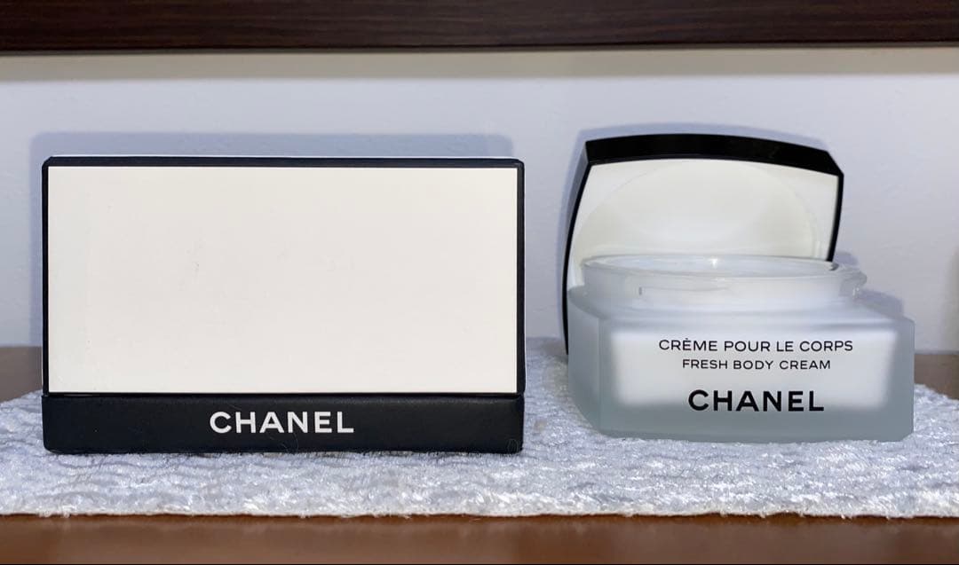 未使用近いCHANEL ボディクリーム レ ゼクスクルジフ フレッシュ　相乗効果 試してみた】レ ゼクスクルジフ フレッシュ ボディ クリーム CHANELの
