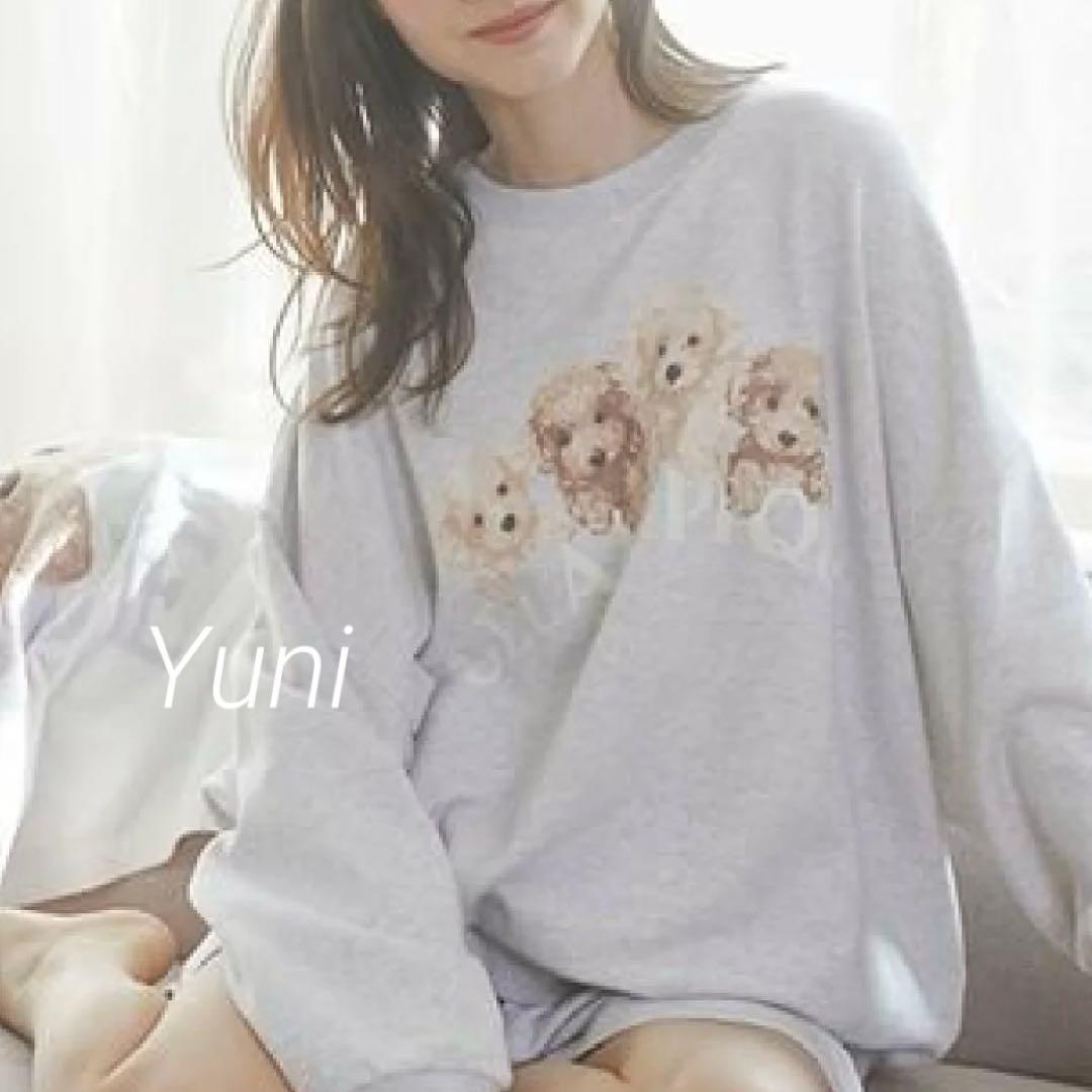 正規品♡トイプードル♡裏毛プルオーバー♡グレー スウェット