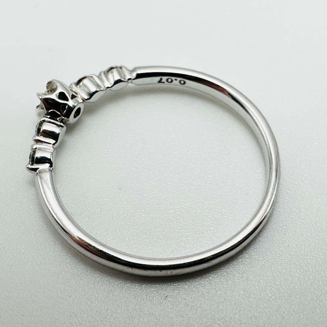 STAR JEWELRY K18 ダイヤモンド　リング　9号　0.07ct WG