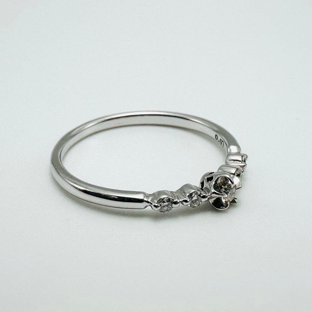 STAR JEWELRY K18 ダイヤモンド　リング　9号　0.07ct WG