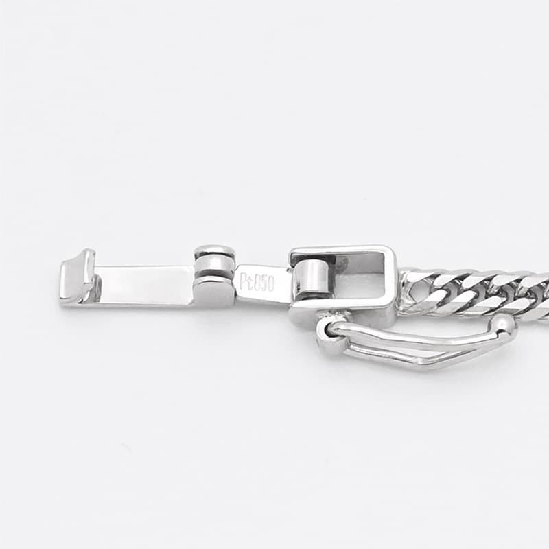 PT850(プラチナ) 喜平ブレスレット 6面ダブル 4.6g 18cm 新品