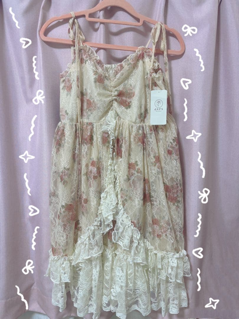 【美品】axes femme ブーケレースキャミチュニック ブーケレースキャミチュニック | 大人衣料 | axes femme online shop