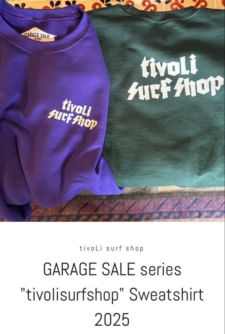 トップス Psicom / tivoli surf shop GARAGE SALE Psicom tivoLi surf shop 2026 GARAGE SALE SERIES Sweatshirt GRAY or