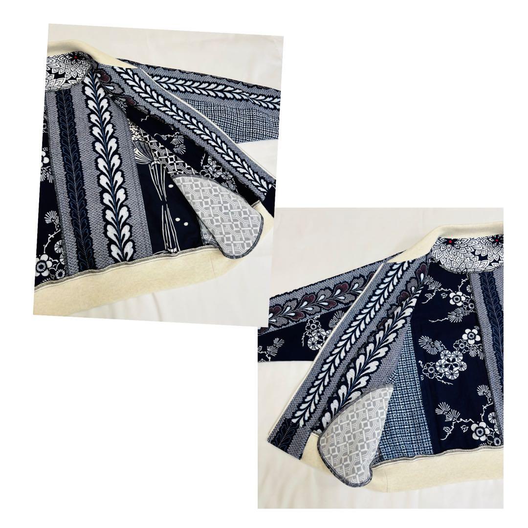 浴衣リメイク93番 浴衣地パッチワーク単衣スカジャン風