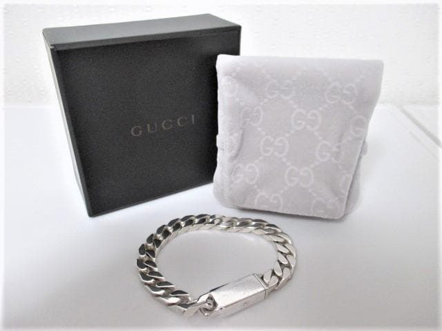 ☆GUCCI グッチ シルバー ブレスレット/メンズ/19cm☆人気完売モデル