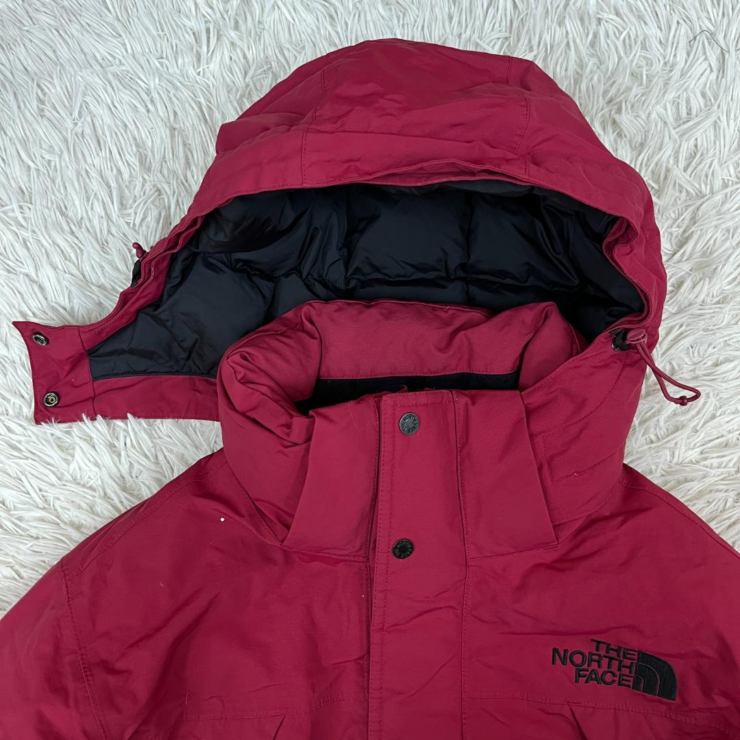 《美品》ザノースフェイス ダウンジャケット ドライベント XS メンズ エンジ色