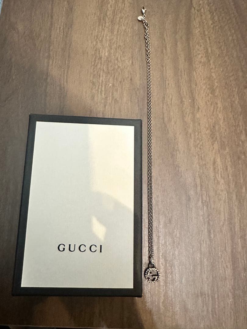 GUCCI Gロゴペンダントネックレス 箱付き グッチ GUCCI ネックレス ペンダント Gロゴハート シルバー 233963