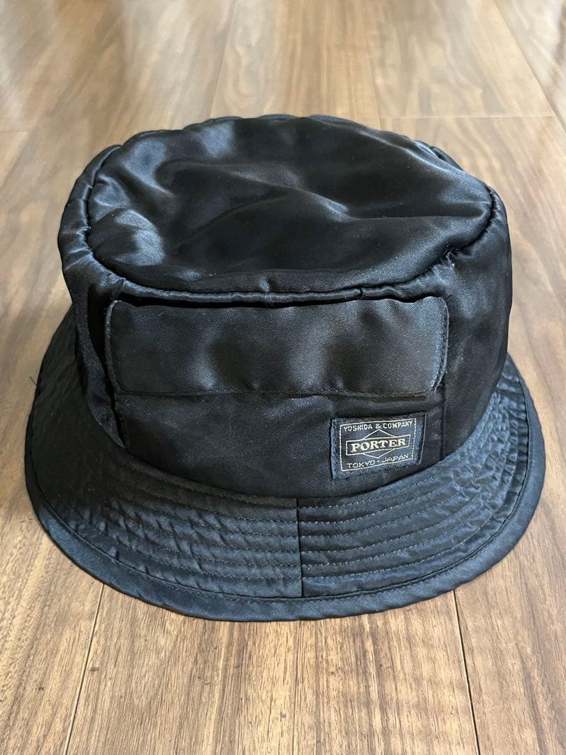 ポータービームス帽子バケットハットタンカー黒ブラックPORTER BEAMS吉田 PORTER ポーター バケットハット、吉田カバン、BEAMS、タンカー、黒