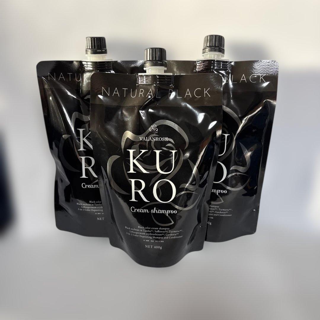 クロクリームシャンプーナチュラルブラック3個セット KUROクリームシャンプー | VALANROSE(バランローズ)【公式】