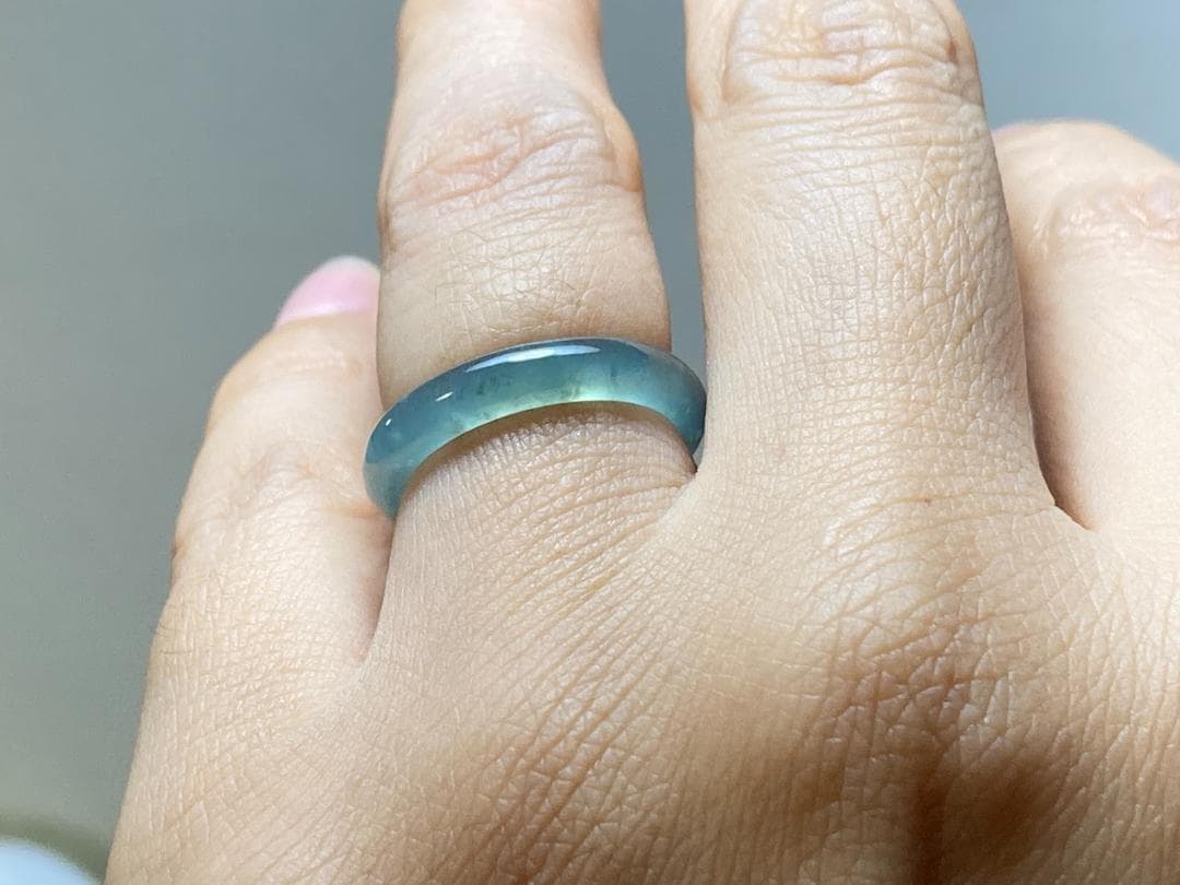 L16-145 上品 ピンキーリング氷種10.0号グアテマラ産A貨本翡翠くりぬき