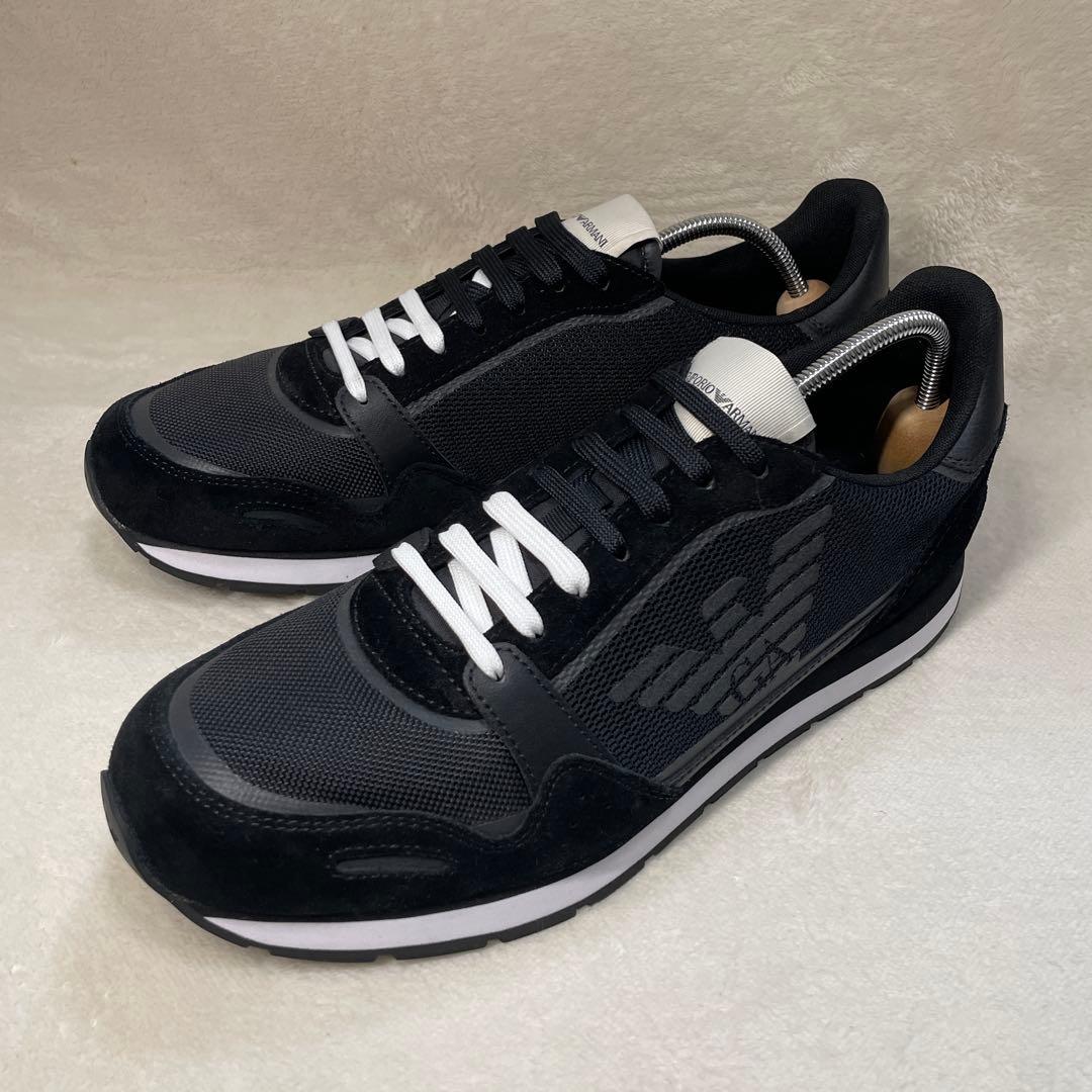 しょー【新品未使用】EMPORIO ARMANI アルマーニ スニーカー EA7 エンポリオ アルマーニ スニーカー メンズ レザー 靴 EMPORIO