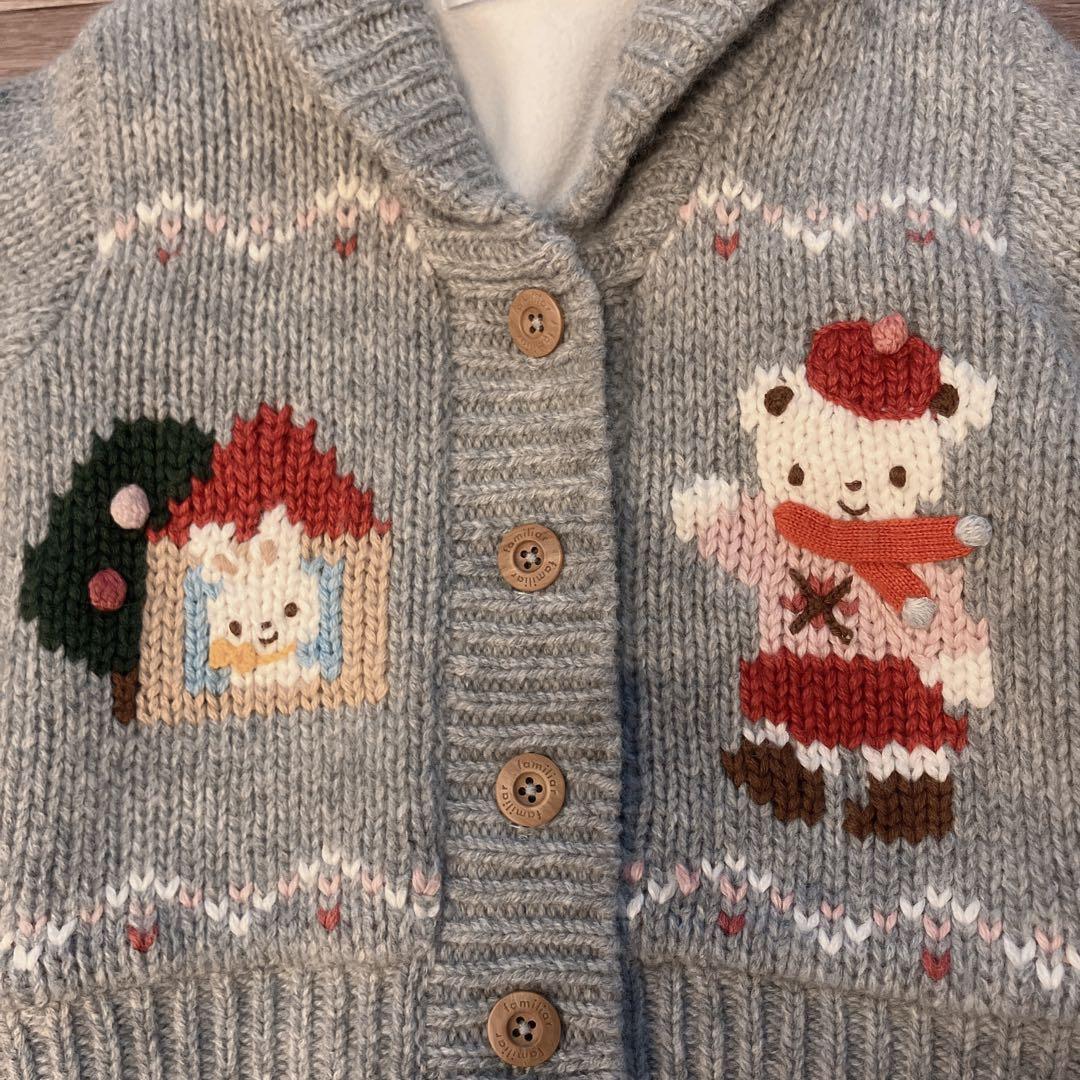 やっちゃんママ様専用！美品⭐︎familiar カウチンジャケット サイズ80