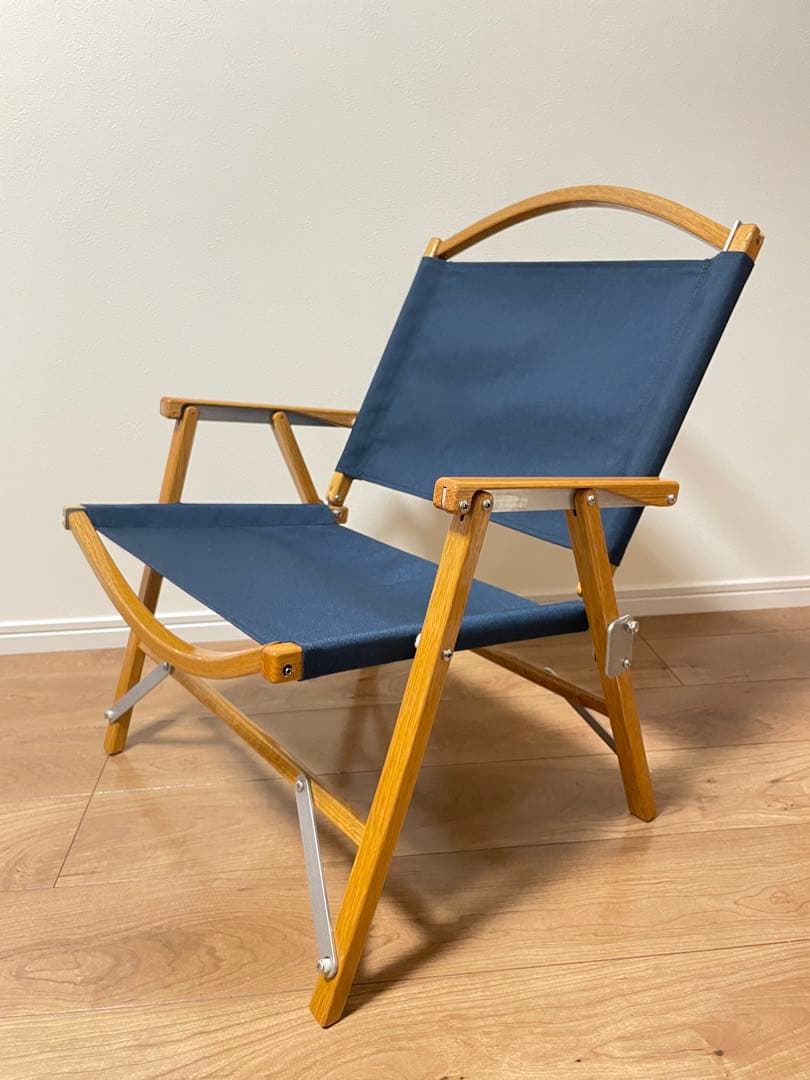 【美品】カーミットチェア　ネイビー　アメリカ製　艶あり　収納袋付き 楽天市場】送料無料 折りたたみ椅子 アウトドア 背もたれ カーミット