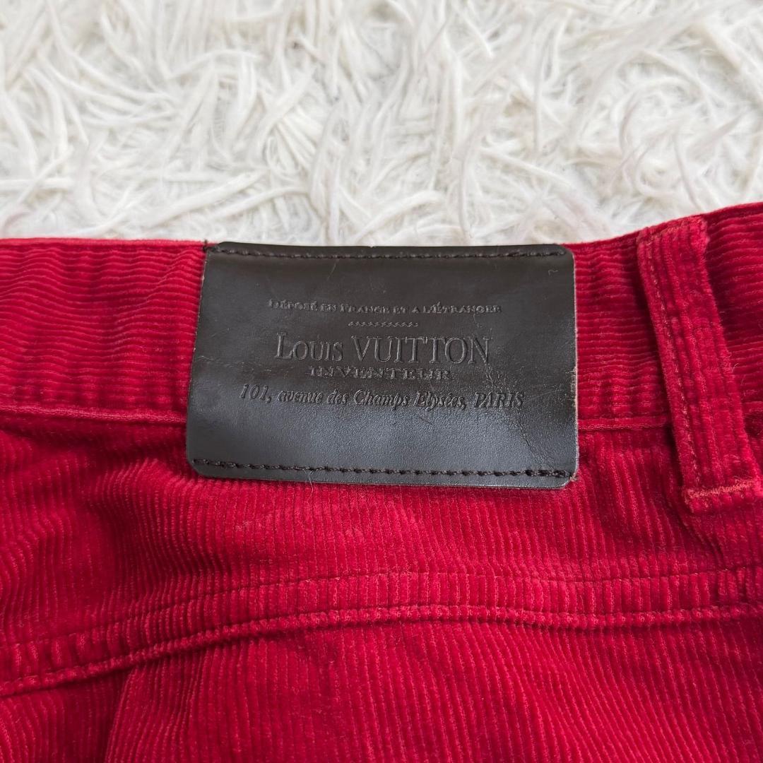 16082✨美品✨ルイヴィトン コーディロイパンツ 赤 レッド 40