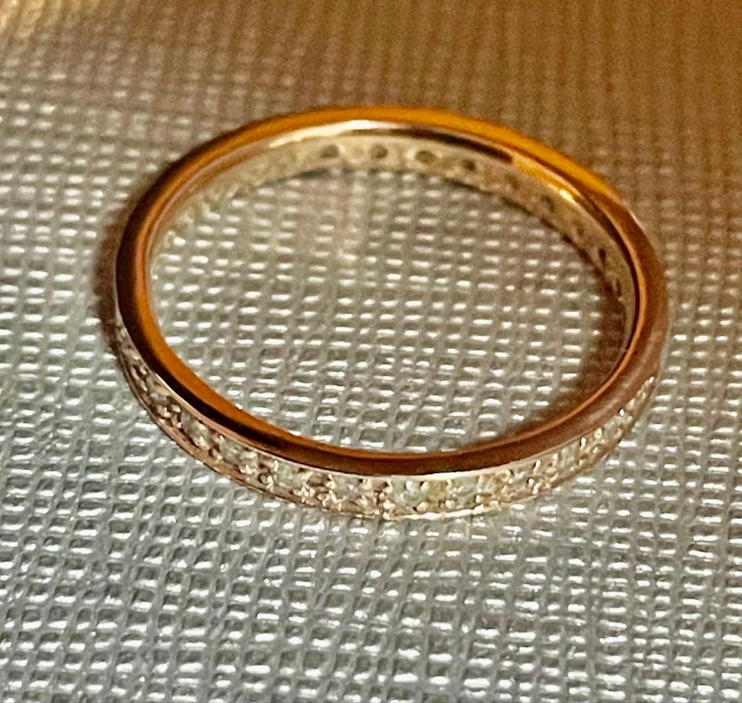 k10金 フルエタニティ ダイヤモンド 0.20ct リング 指輪