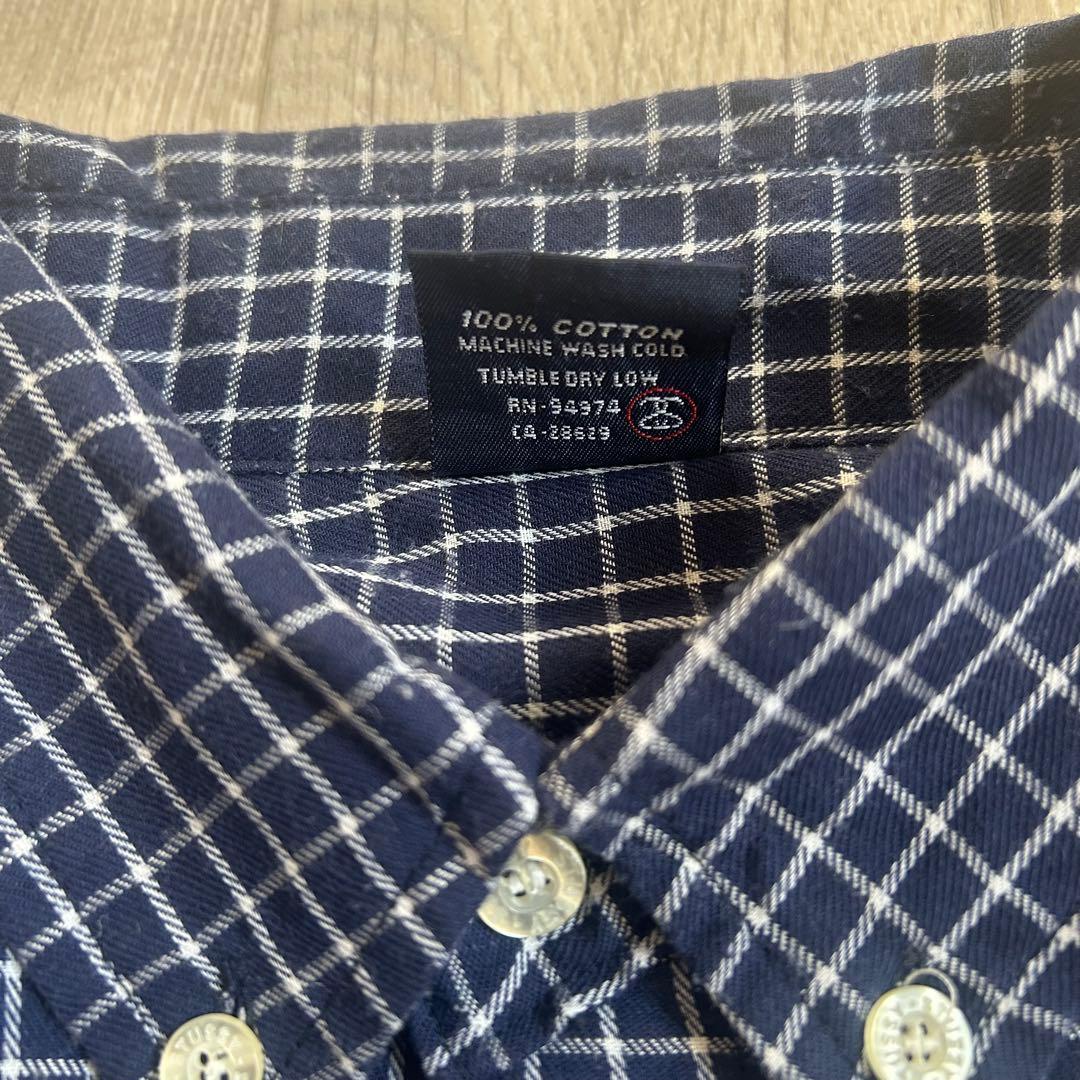 希少】90's Old Stussy 紺タグ ギンガムチェックシャツUSA製