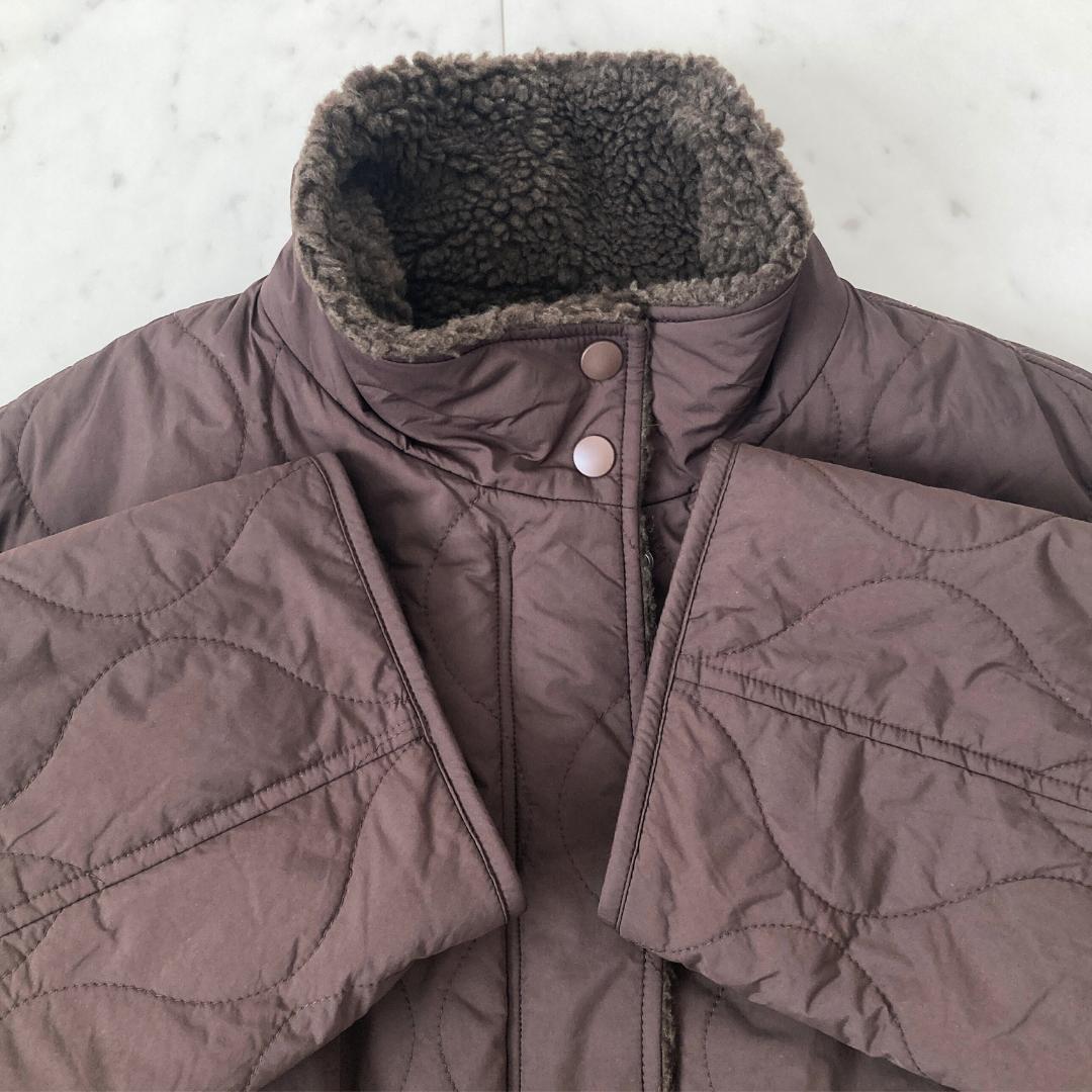 タグ付き未使用 スローブイエナ キルトボアリバーシブルブルゾン