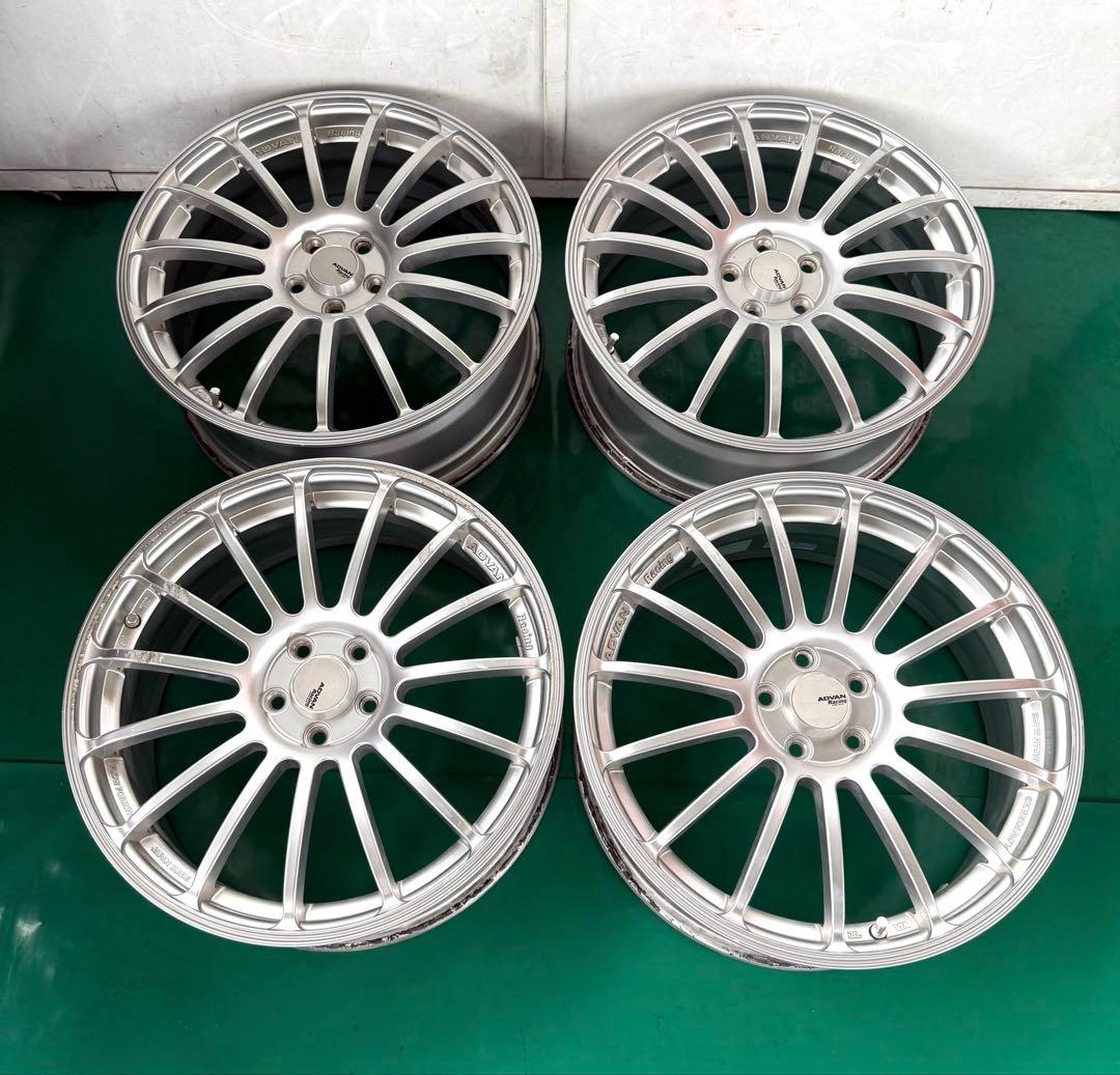 シ*ー様 ADVAN Racing RT 18×7J+50 5H- PCD100 Advan RG-4 18x7.5 +47 5-114.3 Racing White Metallic & Ring Wheel