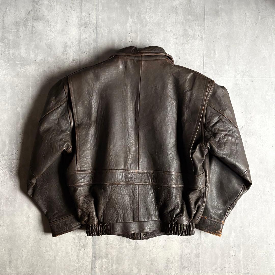 90s vintage】A-2 フライトジャケット ライナー 本革 短丈 古着 - メルカリ
