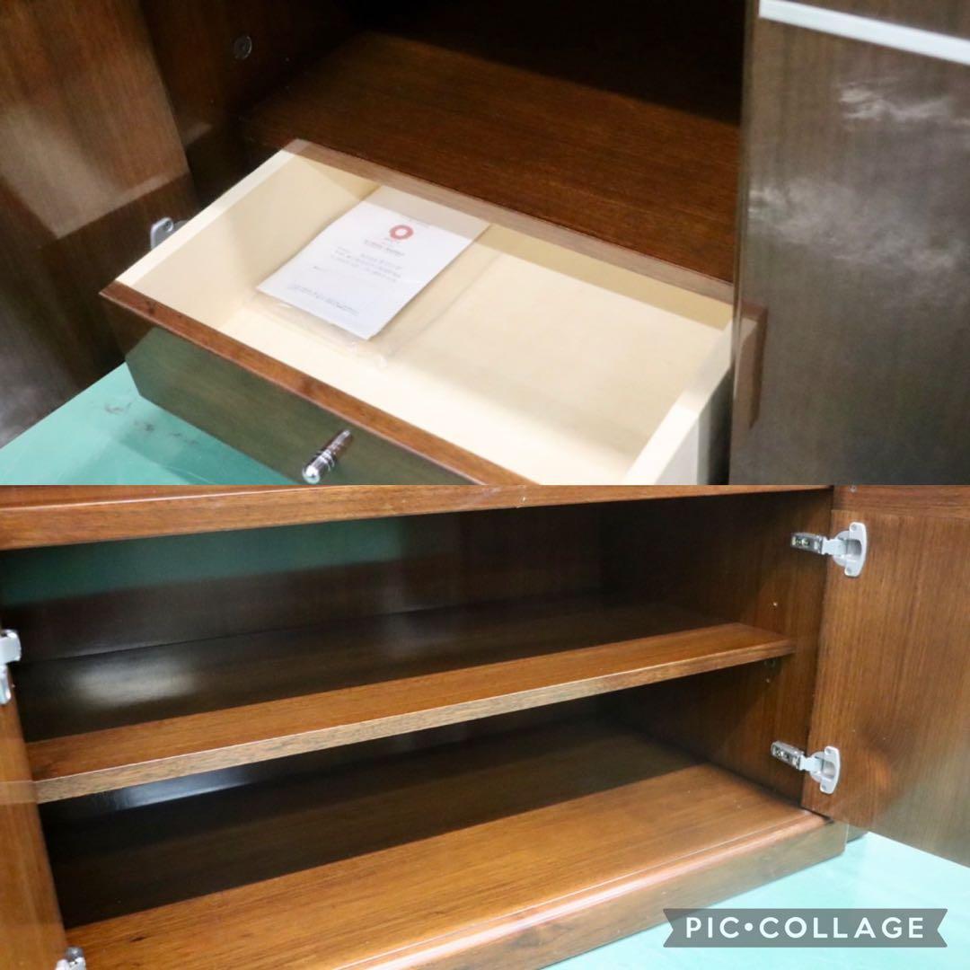 無印良品 【廃盤】 無印良品 オーク材 テレビボード 幅110 引き戸仕様