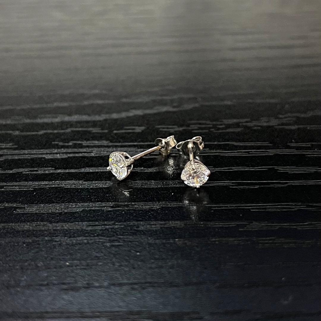 AVALANCHE アバランチ 14Kホワイトゴールド スタッズ ピアス 4mm