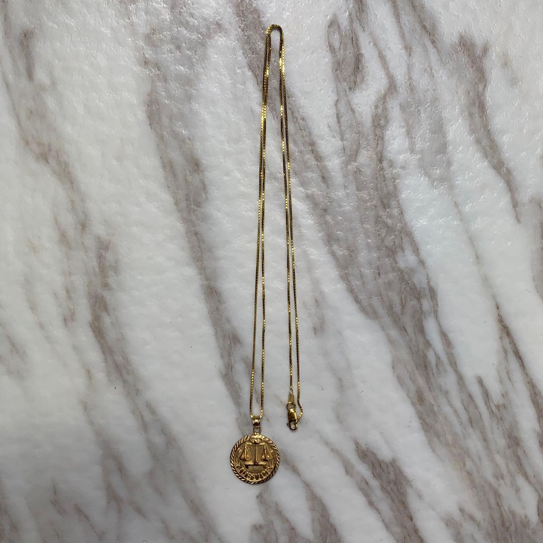 SUPREME Justice Gold Pendant 14k 18ss. - メルカリ