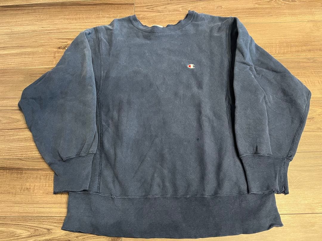 80's Champion reverse weave ネイビーフェード 90s Champion 目無し REVERSE WEAVE スウェット チャンピオン リバース
