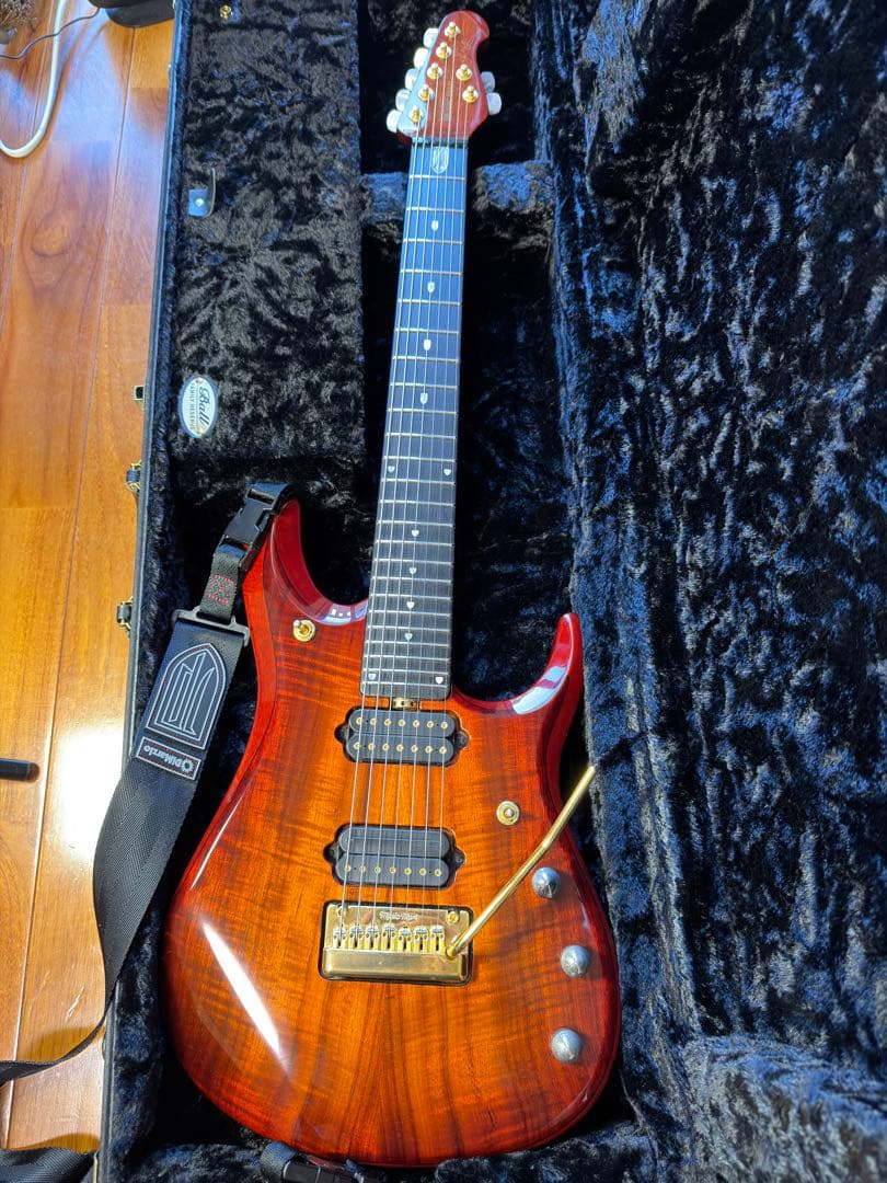 ギター Music Man John Petrucci JP7 KOA BFR Ernie Ball Music Man BFR John Petrucci 7 - Island Burst Koa