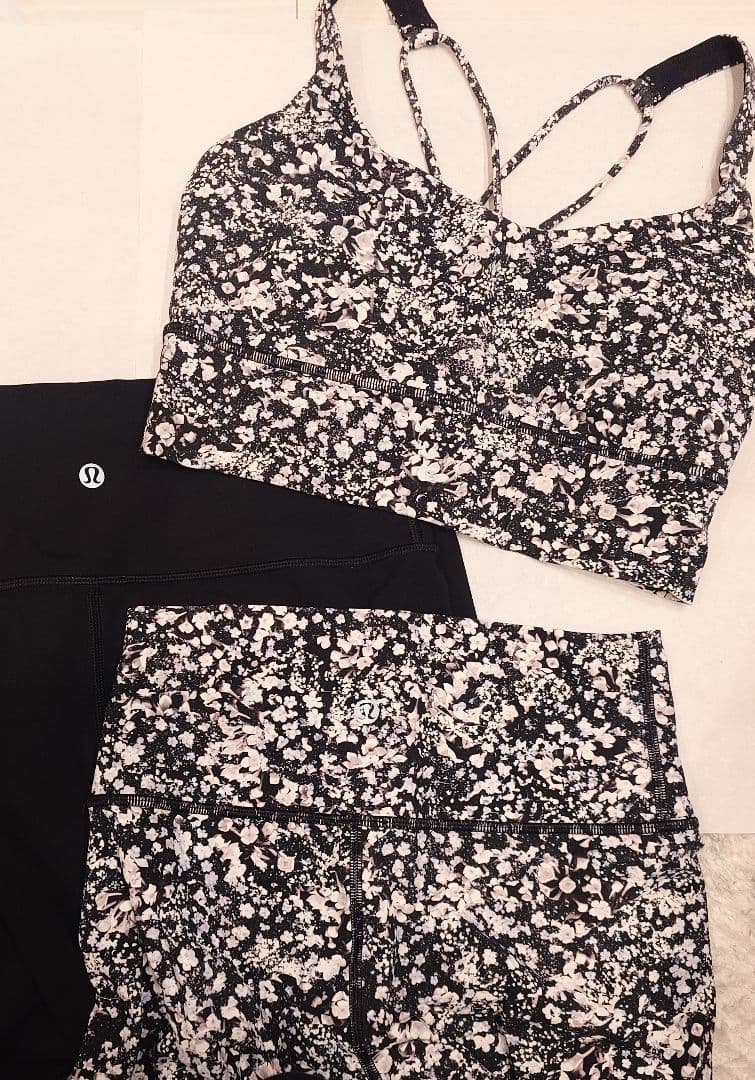 ルルレモン　レギンス2着、ブラトップセット ルルレモン Align™ ハイネックブラ *ライトサポート、B/Cカップ