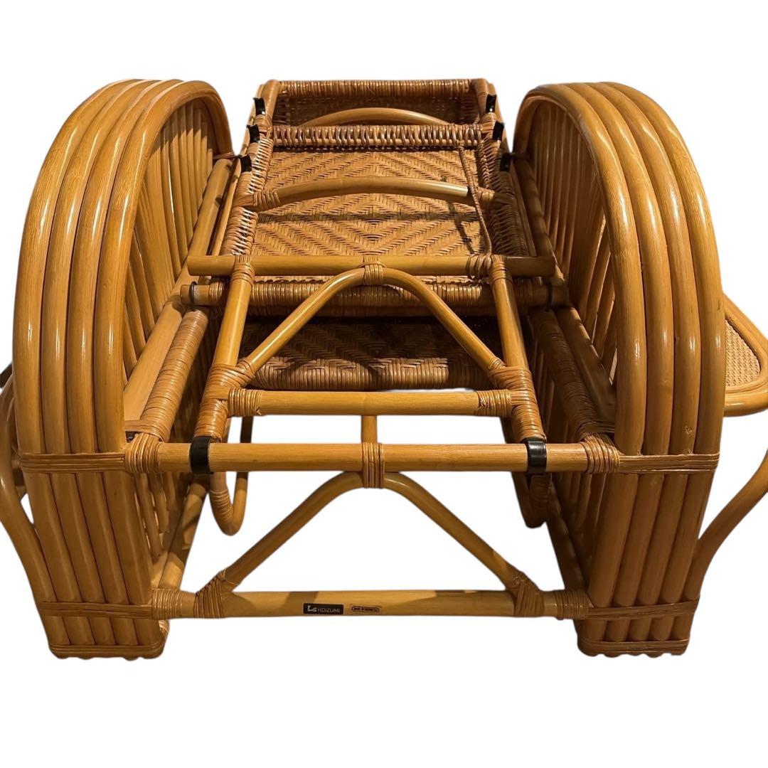 KOIZUMI】籐ラタン リクライニングチェア コイズミ